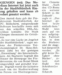 Jahr 2006 Übergabe des Internet-PC (HNP)